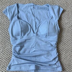 Abercrombie & Fitch Soft Blue Modal Top